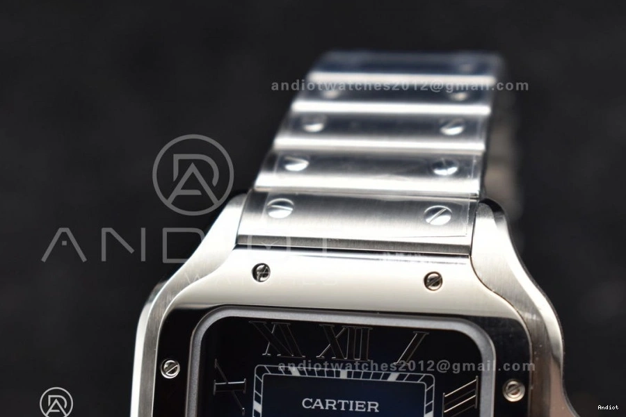 Blue 1:1 Santos BVF Best SS SmartLinks Dial Cartier Bracelet Edition on 9015 MIYOTA V2 de 40mm SS 0119